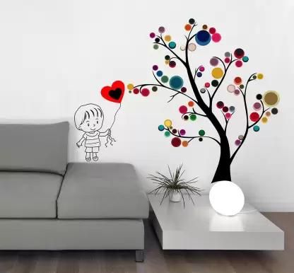 Psychedelic Collection 152 cm Wall Sticker Beautiful dreamy girl standing  in tree Self Adhesive Sticker Price in India - Buy Psychedelic Collection  152 cm Wall Sticker Beautiful dreamy girl standing in tree