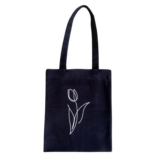 Black Beauty Cotton Canvas Tote Bag for Women - Made in INDIA